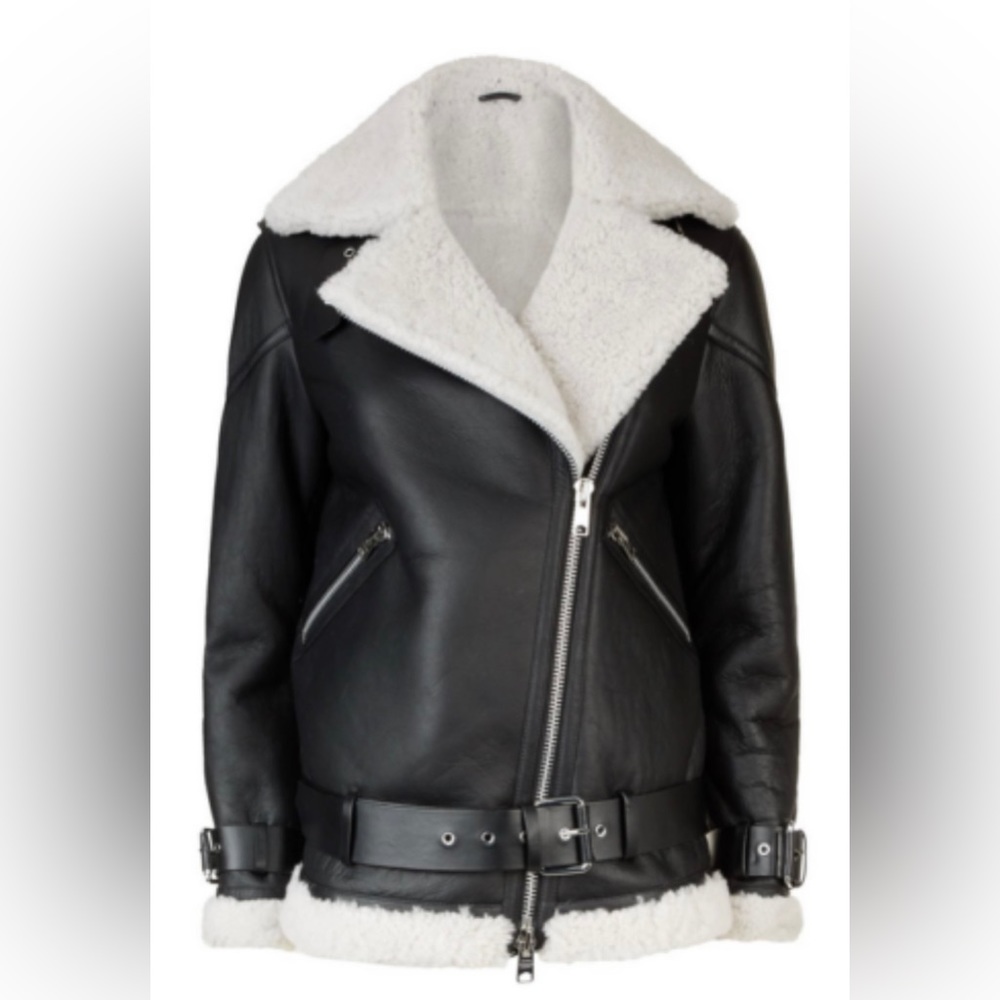 All Saints Hawley Shearling Moto Jacket